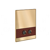Gessi Pelle Кнопка смыва для инсталляции Viega, 2 режима, латунь, цвет: red cherry/warm bronze PVD 78921#431