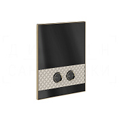 Gessi Pelle Кнопка смыва для инсталляции Viega, 2 режима, латунь, цвет: creme/finox brushed nickel 78921#432