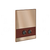 Gessi Pelle Кнопка смыва для инсталляции Viega, 2 реж., латунь, цвет: red cherry/copper brushed PVD 78921#445