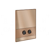 Gessi Perle Кнопка смыва для инсталляции Viega, 2 режима, латунь, цвет: copper brushed PVD 56421#708
