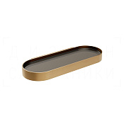 Gessi Perle Полка металлическая 34x13,5 см, подвесная, цвет: warm bronze brushed PVD 56861#726