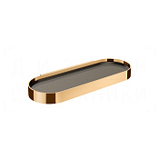 Gessi Perle Полка металлическая 34x13,5 см, подвесная, цвет: warm bronze PVD 56861#735