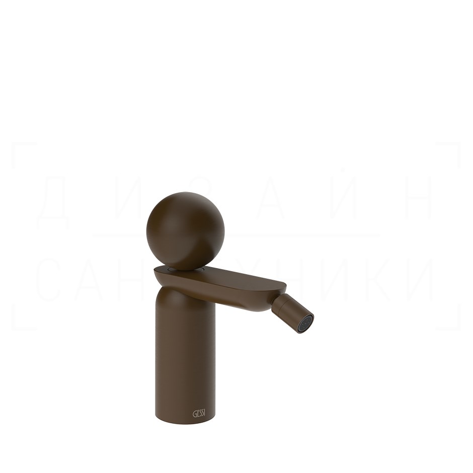 Gessi Perle Смеситель для биде, без донного клапана, излив 12,1 см, цвет: dark bronze 74068#845