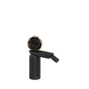 Gessi Perle Смеситель для биде, с донным клапаном, излив 12,1 см, цвет: matte black 74267#299