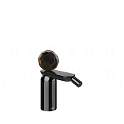 Gessi Perle Смеситель для биде, с донным клапаном, излив 12,1 см, цвет: black metal PVD 74267#706