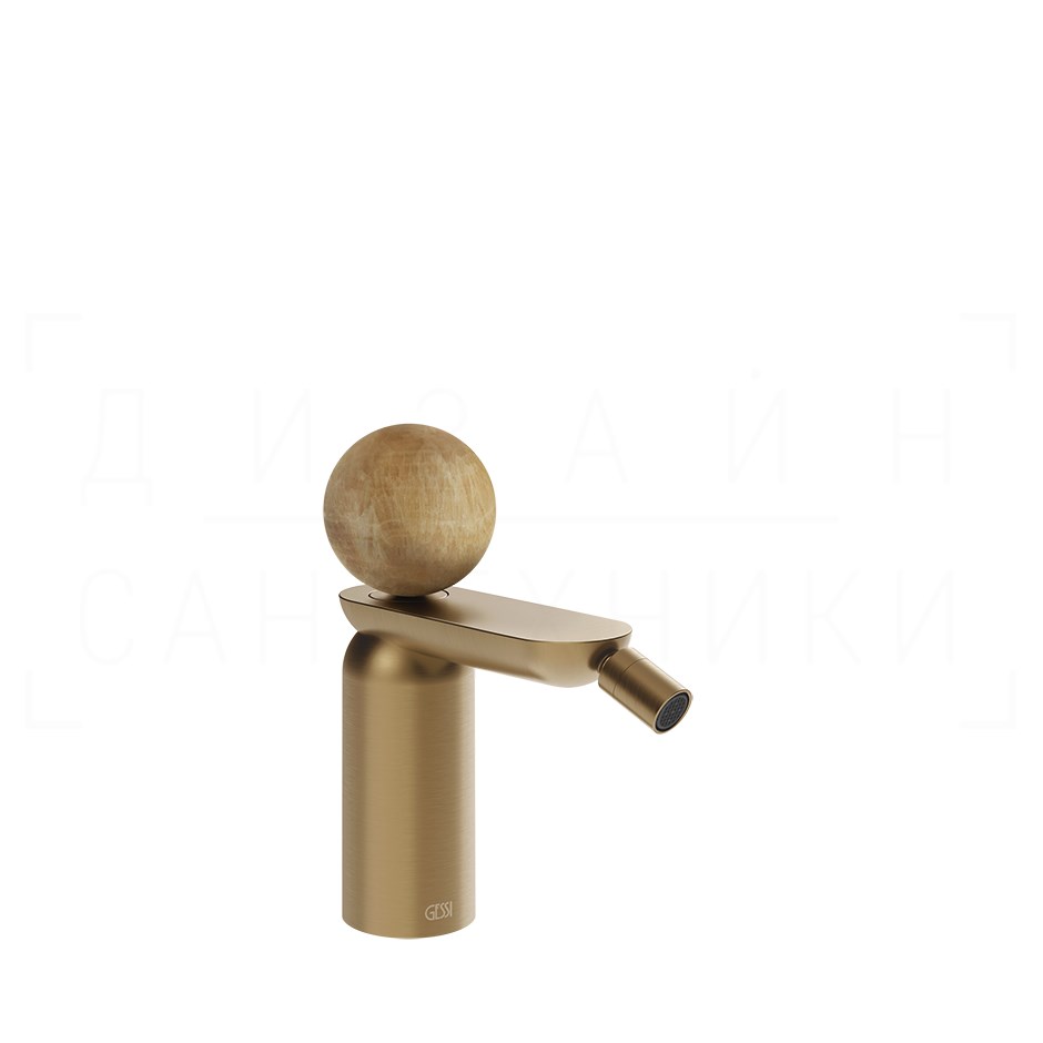 Gessi Perle Смеситель для биде, с донным клапаном, излив 12,1 см, цвет: warm bronze brushed PVD 74367#726