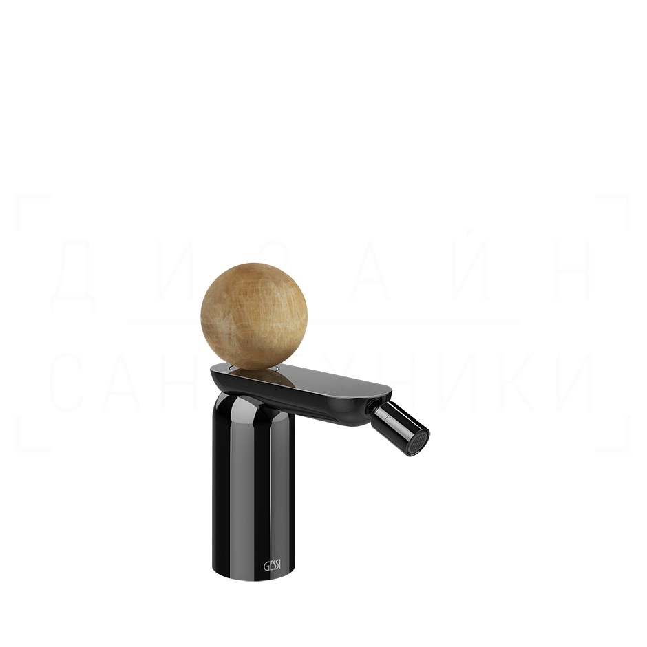 Gessi Perle Смеситель для биде, без донного клапана, излив 12,1 см, цвет: black metal PVD 74368#706
