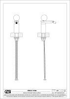 Gessi Perle Смеситель для биде, без донного клапана, излив 12,1 см, цвет: black metal brushed PVD 74368#707