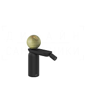 Gessi Perle Смеситель для биде, с донным клапаном, излив 12,1 см, цвет: matte black 74567#299