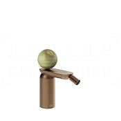 Gessi Perle Смеситель для биде, с донным клапаном, излив 12,1 см, цвет: copper brushed PVD 74567#708
