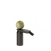 Gessi Perle Смеситель для биде, без донного клапана, излив 12,1 см, цвет: black metal brushed PVD 74568#707