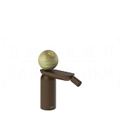 Gessi Perle Смеситель для биде, без донного клапана, излив 12,1 см, цвет: dark bronze 74568#845