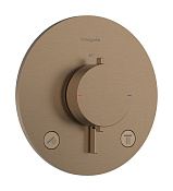 Hansgrohe Ecostat Comfort S Термостат для душа встраиваемый на 2 потр, цвет: шлифованная бронза 33715140