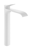 Hansgrohe Vivenis Смеситель для раковины высокий, без д/к, излив 19,1 см, цвет: матовый белый 75045700