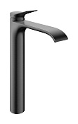 Hansgrohe Vivenis Смеситель для раковины высокий, с д/к, излив 19,1 см, цвет: шлифов. черный хром 75044340