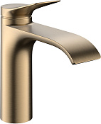 Hansgrohe Vivenis Смеситель для раковины, с донным клапаном, излив 14,6 см, цвет: шлифованная бронза 75023140