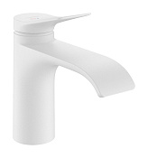 Hansgrohe Vivenis Смеситель для раковины, без донного клапана, излив 13,3 см, цвет: матовый белый 75015700