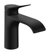 Hansgrohe Vivenis Смеситель для раковины, без донного клапана, излив 13,3 см, цвет: матовый черный 75015670
