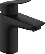 Hansgrohe Logis Смеситель для раковины, с донным клапаном, излив 10,8 см, цвет: матовый черный 71102670