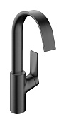 Hansgrohe Vivenis Смеситель для раковины высокий, с д/к, излив 13,9 см, цвет: шлифов. черный хром 75030340