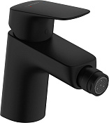 Hansgrohe Logis Смеситель для биде с донным клапаном, излив 11,9 см, цвет: матовый черный 71204670