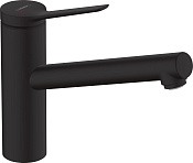 Hansgrohe Zesis M33 Смеситель для кухни, высота излива 15 см, цвет: матовый черный 74806670