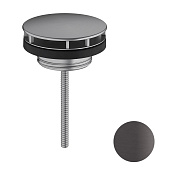 Hansgrohe Донный клапан с фиксированной крышкой для раковины, универ., цвет: шлифованный черный хром 50001340