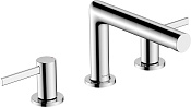 Hansgrohe Zesis S Смеситель для раковины на 3 отв., с донным клапаном, излив 16,4 см, цвет: хром 74733000