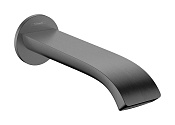 Hansgrohe Vivenis Излив настенный для ванны 20,2 см, подводка 1/2, цвет: шлифованный черный хром 75410340