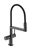 Hansgrohe Talis Select M54 Смеситель для кухни с гибким изливом, цвет: шлифованный черный хром 72861340