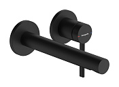 Hansgrohe Zesis S Смеситель для раковины встраиваемый, внеш. часть, излив 19,4 см, цвет: мат. черный 74750670