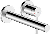 Hansgrohe Zesis S Смеситель для раковины встраиваемый, внешняя часть, излив 19,4 см, цвет: хром 74750000