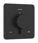 Hansgrohe Ecostat Comfort Q Термостат для душа встраиваемый на 2 потребителя, цвет: матовый черный 33717670