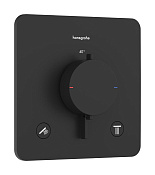 Hansgrohe Ecostat Comfort Q Термостат для душа встраиваемый на 2 потребителя, цвет: матовый черный 33713670