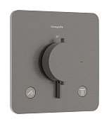 Hansgrohe Ecostat Comfort Q Термостат для душа встраиваемый на 2 потр, цвет: шлифованный черный хром 33713340