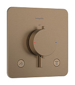 Hansgrohe Ecostat Comfort Q Термостат для душа встраиваемый на 2 потр, цвет: шлифованная бронза 33713140