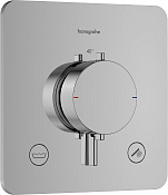 Hansgrohe Ecostat Comfort Q Термостат для душа встраиваемый на 2 потр, внешняя часть, цвет: хром 33717000