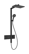 Hansgrohe Raindance Alive Q Душевая стойка: термостат, верхний душ 34х21 см, цвет: матовый черный 24591670