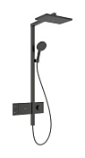 Hansgrohe Raindance Alive Q Душевая стойка: термостат, верхний душ 34х21 см, цвет: шлиф. черный хром 24581340