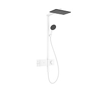 Hansgrohe Raindance Alive Q Душевая стойка: термостат, верхний душ 34х21 см, цвет: матовый белый 24580700