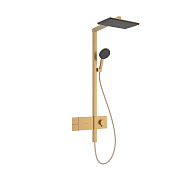 Hansgrohe Raindance Alive Q Душевая стойка: термостат, верхний душ 34х21 см, цвет: шлифов. бронза 24580140