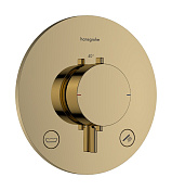 Hansgrohe Ecostat Comfort S Термостат для душа встраиваемый на 2 потр, цвет: полированное золото 33718990
