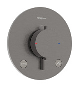Hansgrohe Ecostat Comfort S Термостат для душа встраиваемый на 2 потр, цвет: шлифованный черный хром 33718340