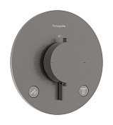 Hansgrohe Ecostat Comfort S Термостат для душа встраиваемый на 2 потр, цвет: шлифованный черный хром 33715340