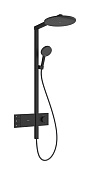 Hansgrohe Raindance Alive S Душевая стойка: термостат, верхний душ 30 см, шланг, цвет: матов. черный 24596670
