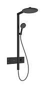 Hansgrohe Raindance Alive S Душевая стойка: термостат, верхний душ 30 см, шланг, цвет: матов. черный 24583670