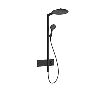 Hansgrohe Raindance Alive S Душевая стойка: термостат, верхний душ 30 см, шланг, цвет: матов. черный 24582670