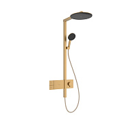 Hansgrohe Raindance Alive S Душевая стойка: термостат, верхний душ 30 см, цвет: шлифованная бронза 24582140