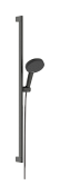 Hansgrohe Raindance Alive Select S Душевой гарнитур: лейка 3 реж, штанга, цвет: шлифов. черный хром 24601340