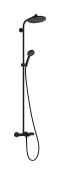 Hansgrohe Activera S Душевая стойка: термостат, верхний душ 24 см, шланг, цвет: матовый черный 28871670